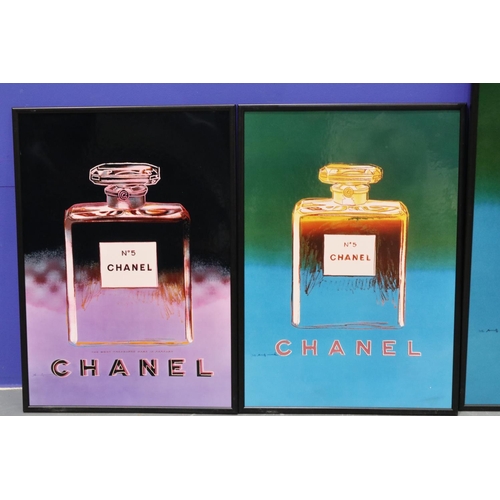 2001 - Andy Warhol for Chanel No. 5 posters (4), one 60 x 85 cm and three 42 x 60 cm. Not available for in-... 