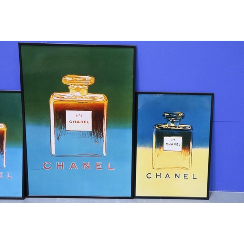 2001 - Andy Warhol for Chanel No. 5 posters (4), one 60 x 85 cm and three 42 x 60 cm. Not available for in-... 