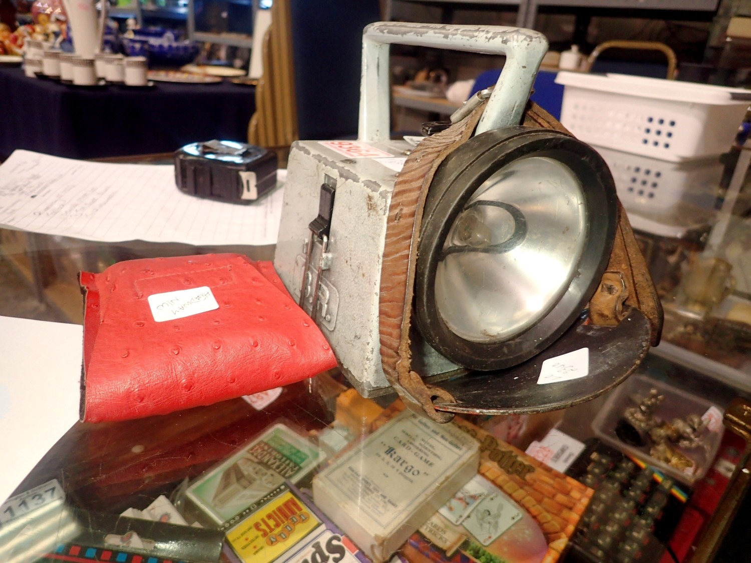 British Rail hand held torch and a British Rail enamel look out arm ...
