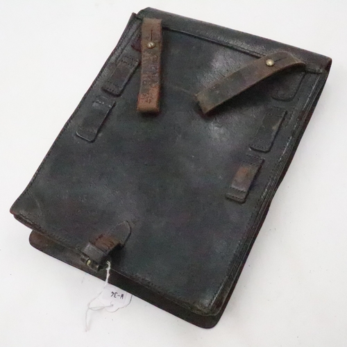 2037 - WWI Imperial German Officers Private Purchase Lockable Map Case with key. UK P&P Group 2 (£24+VAT fo... 