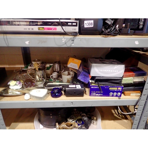 1309 - Cased drawing set, boxed items, and ceramics. Not available for in-house P&P