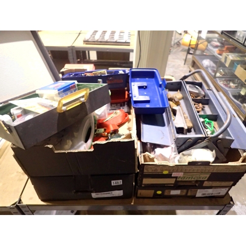 1467 - Four boxes of mixed tools and tool boxes with contents. Not available for in-house P&P
