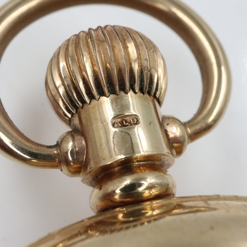 159 - Gents 9ct gold pocket watch, with a Buren Grand Prix 17 jewel working movement. UK P&P Group 1 (£18+... 