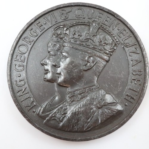 167 - Three bronze medallions for the 1937 coronation, two gilt examples for the 1953 coronation and a 193... 