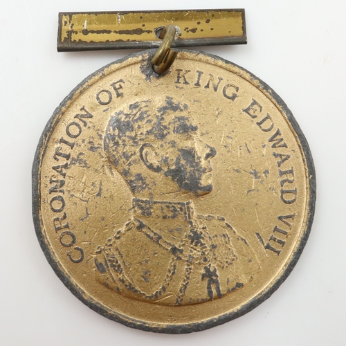 167 - Three bronze medallions for the 1937 coronation, two gilt examples for the 1953 coronation and a 193... 