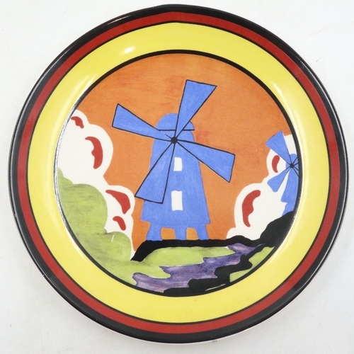263 - Wedgwood Clarice Cliff plate, Windmill, limited edition, no damages, D: 20 cm. UK P&P Group 2 (£24+V... 