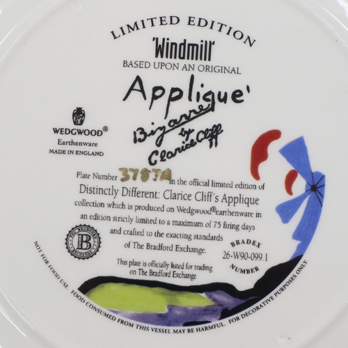 263 - Wedgwood Clarice Cliff plate, Windmill, limited edition, no damages, D: 20 cm. UK P&P Group 2 (£24+V... 