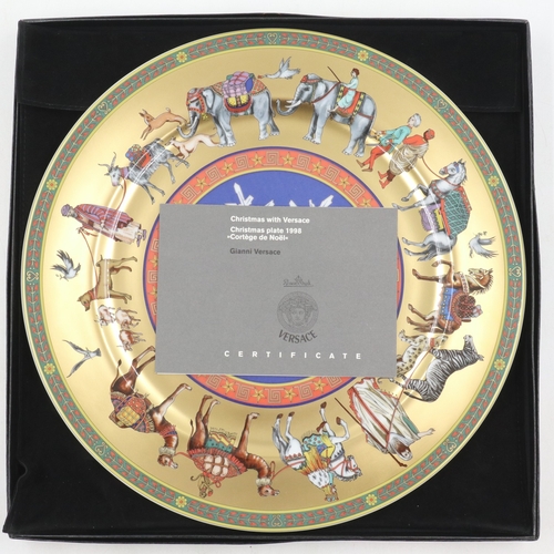 265 - Versace Rosenthal: 1998 large Christmas wall plate, Cortege De Noel, Limited Edition 11,419/15,000 b... 
