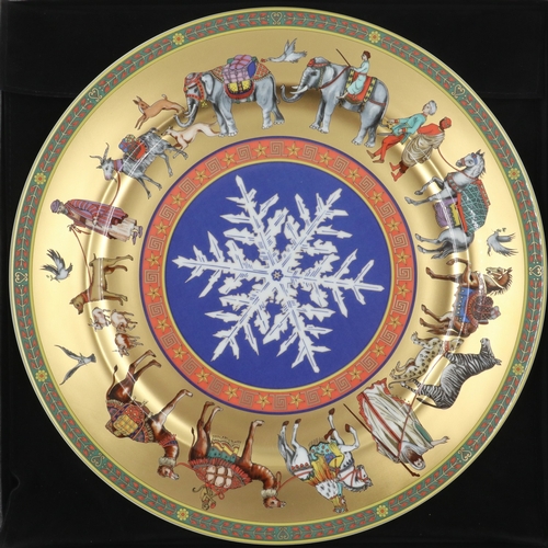 265 - Versace Rosenthal: 1998 large Christmas wall plate, Cortege De Noel, Limited Edition 11,419/15,000 b... 