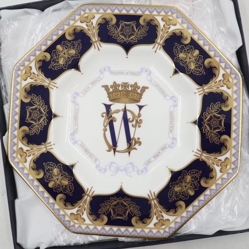 281 - Royal Crown Derby Royal navigate octagonal plate. UK P&P Group 2 (£24+VAT for the first lot and £5+V... 