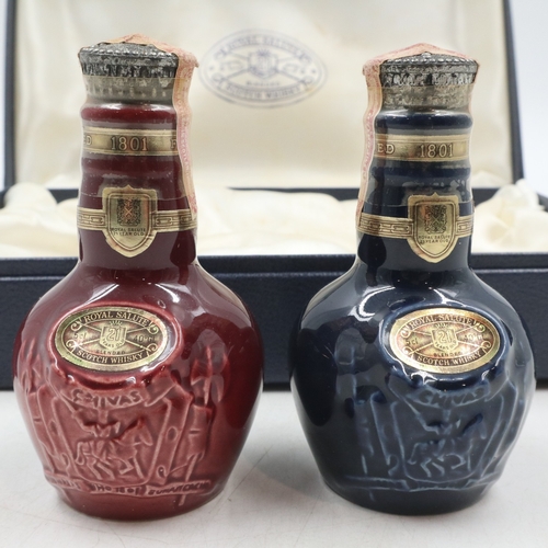 341 - Boxed pair of Wade Royal Salute Chivas whisky miniatures. UK P&P Group 2 (£24+VAT for the first lot ... 
