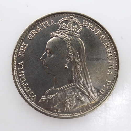 2032 - 1887 silver sixpence of queen Victoria - grade EF. UK P&P Group 0 (£7+VAT for the first lot and £1+V... 