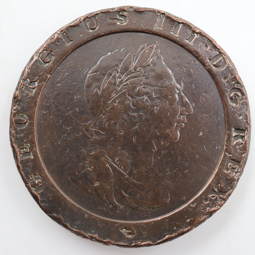2052 - 1797 cartwheel twopence of George III - grade VF. UK P&P Group 0 (£7+VAT for the first lot and £1+VA... 