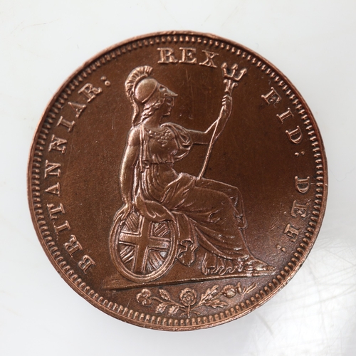 2085 - 1826 farthing of George IV - grade EF. UK P&P Group 0 (£7+VAT for the first lot and £1+VAT for subse... 