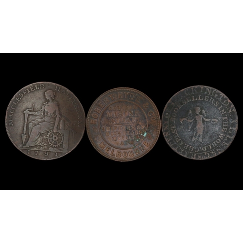 2012 - Workhouse tokens for Macclesfield, Lackington and Melbourne - circulated. UK P&P Group 0 (£7+VAT for... 