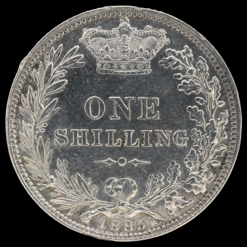 2051 - 1885 silver shilling of queen Victoria - grade nEF. UK P&P Group 0 (£7+VAT for the first lot and £1+... 