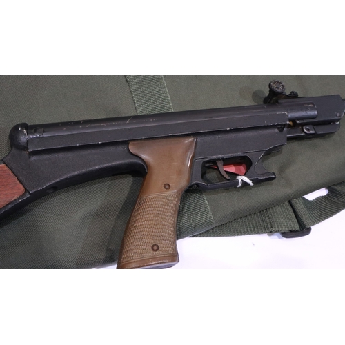 2003 - El Gamo SA 1 paratrooper .22 break barrel air rifle with slip. Not available for in-house P&P