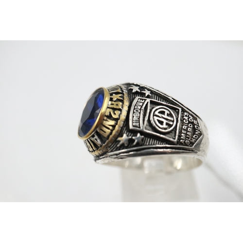 2034 - Vietnam War period US 82nd Airborne Forces Ring, UK Size X – US Size 12. UK P&P Group 0 (£7+VAT for ... 