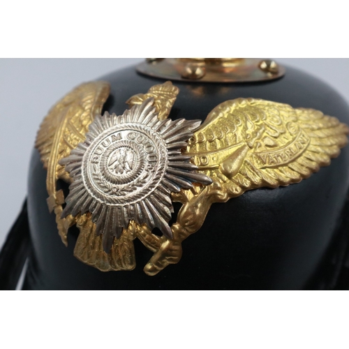 2051 - Replica WWI pickelhaube, badged to the Imperial Prussian Garde Korps Regiment, lacking spike. UK P&P... 