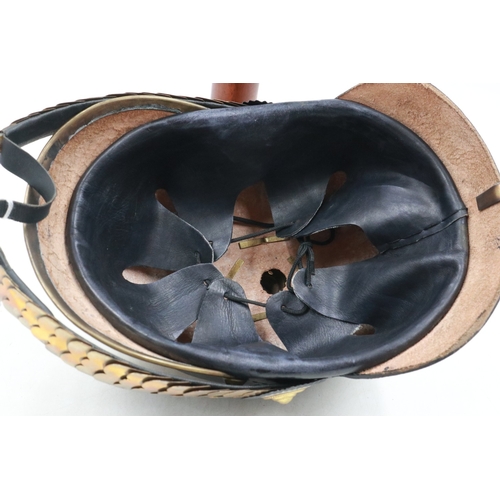 2051 - Replica WWI pickelhaube, badged to the Imperial Prussian Garde Korps Regiment, lacking spike. UK P&P... 