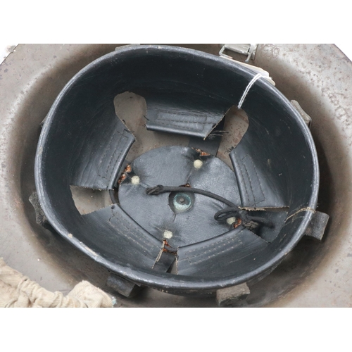 2062 - British WWII Brodie MKII helmet with liner, the shell stamped 1939. UK P&P Group 2 (£24+VAT for the ... 
