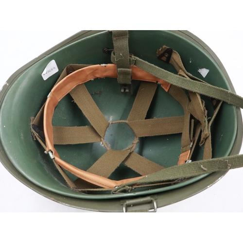 2065 - WWII replica US M1 steel helmet with liner. UK P&P Group 2 (£24+VAT for the first lot and £5+VAT for... 