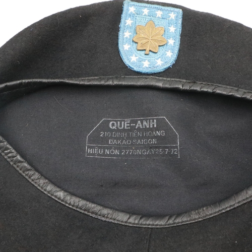 2067 - Vietnam War period South Vietnamese PRU (Provincial Recon Unit mercenaries) in-country made Beret wi... 