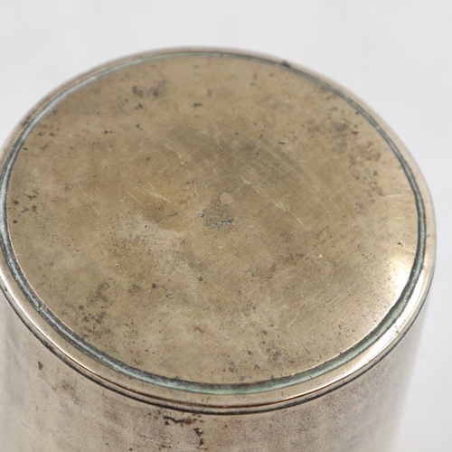 2084 - Third Reich silver plated beaker engraved to the Waffen SS. UK P&P Group 2 (£24+VAT for the first lo... 