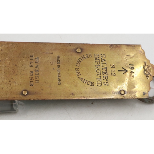2097 - 1943 Dated Royal Navy Powder Bag Balance Scales, used to weigh explosive charge bags. UK P&P Group 2... 
