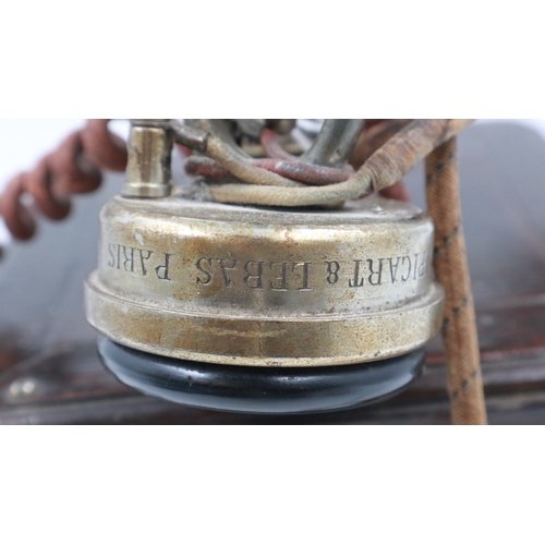 2103 - WWI period French “Marty” Hand Crank telephone with additional listening piece, made by Societe des ... 