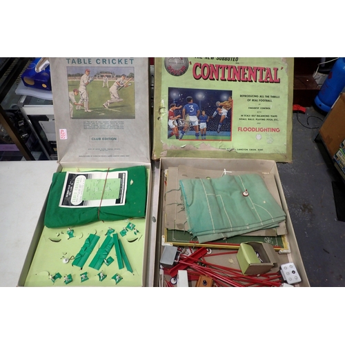 1058 - Subbuteo continental football and table cricket. UK P&P Group 3 (£35+VAT for the first lot and £10+V... 