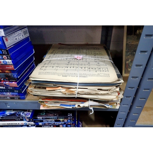1381 - Large quantity of mixed music sheets. Not available for in-house P&P