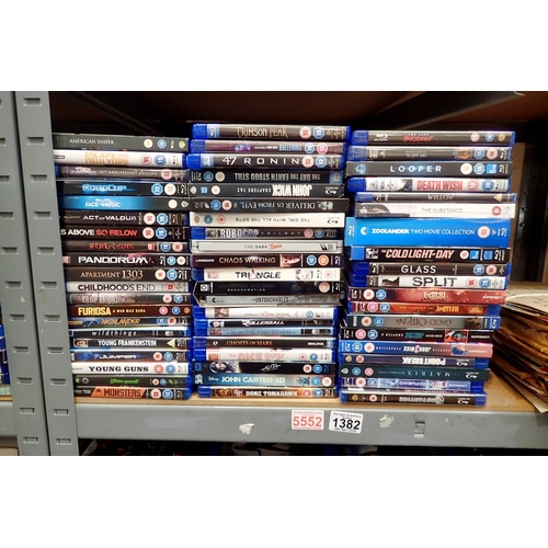1382 - Approximately 60 mixed Blu-rays, some sealed. Not available for in-house P&P