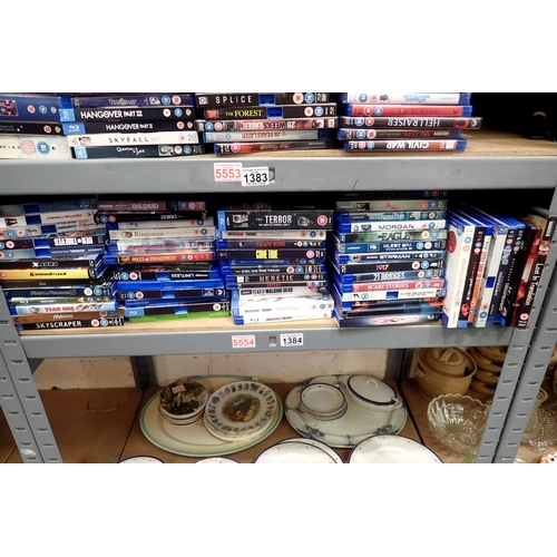 1384 - Approximately 60 mixed Blu-rays, some sealed. Not available for in-house P&P