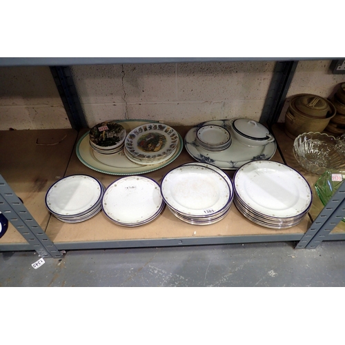 1385 - Wheldon tea ware and selection of ceramic plates. Not available for in-house P&P