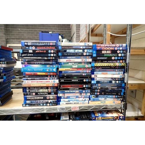1398 - Approximately 60 mixed Blu-rays, some sealed. Not available for in-house P&P