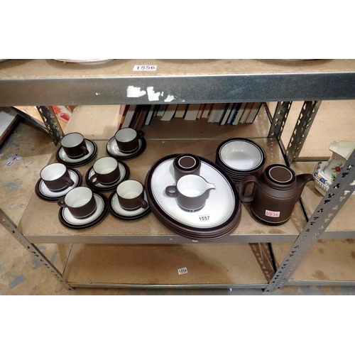 1557 - Collection of Hornsea Lancaster vitramic tea and dinner ware. Not available for in-house P&P