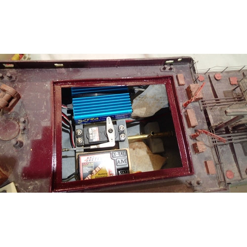 2060 - Kit built chemical tanker 'Lis Terkol' 90 cms, fitted radio control, requires transmitter and batter... 