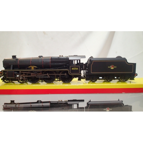 2069 - Hornby R2555, class 5MT, 'Ayrshire Yeomanry' 45156, Black, late crest. UK P&P Group 1 (£18+VAT for t... 