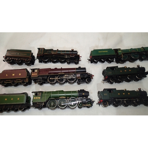 2085 - OO Gauge, selection of 6 pre grouping locomotives, including 'Flying Scotsman', 'Princess Elizabeth,... 