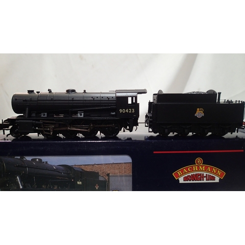 2110 - Bachmann 32-258, austerity, 90423, Black, early crest, excellent condition, boxed. UK P&P Group 1 (£... 