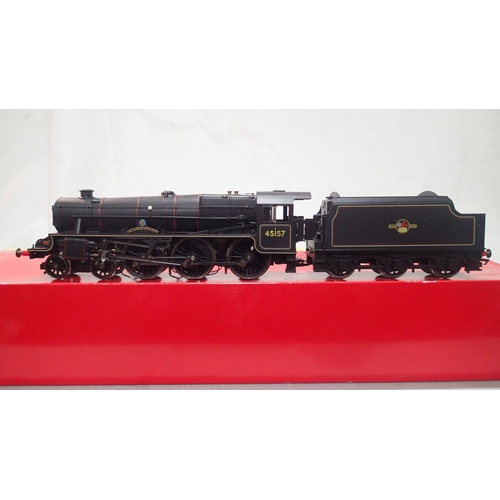 2305 - Hornby R2449, class 5MT, 45157, Black, late crest, missing front steps, boxed. UK P&P Group 1 (£18+V... 