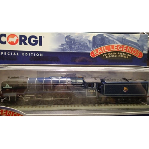 2341 - Corgi TT scale rail legends x5 plus 2 other static model locomotives, also Hornby Breakdown Crane, B... 