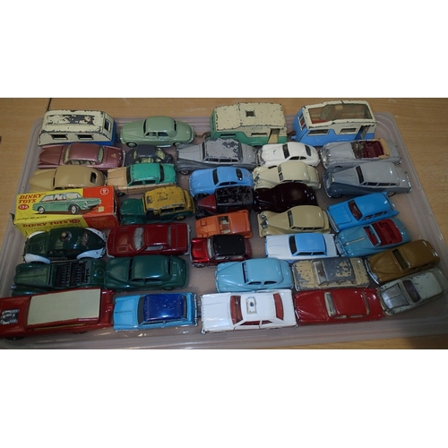 2375 - Approximately 35x Dinky and Corgi toys, Playworn Diecast vehicles, suitable for refurbishment. UK P&... 