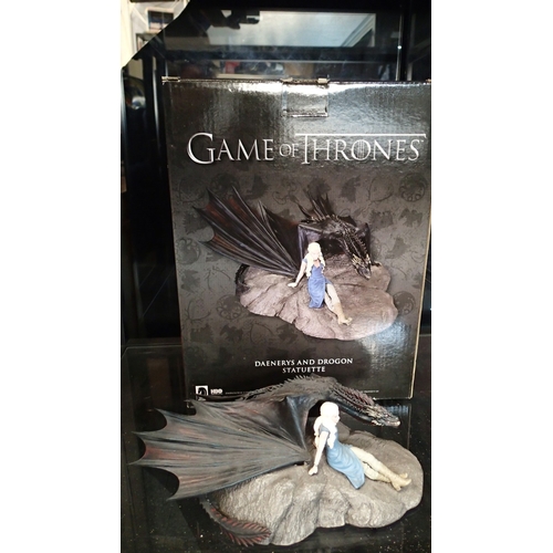 2416 - HBO's Game of Thrones sculpture of Daenerys and Drogon by Gentle Giant Studios, boxed. UK P&P Group ... 