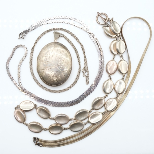 110 - Four 925 silver necklaces, 77g combined. UK P&P Group 0 (£7+VAT for the first lot and £1+VAT for sub... 