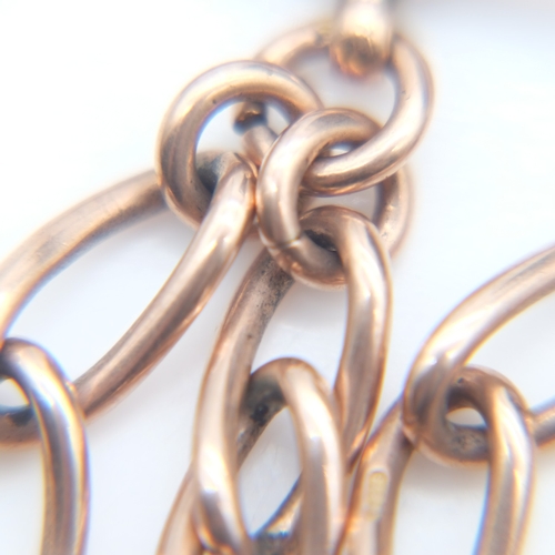 118 - 9ct rose gold single Albert watch chain with T-bar, 40g. UK P&P Group 1 (£18+VAT for the first lot a... 