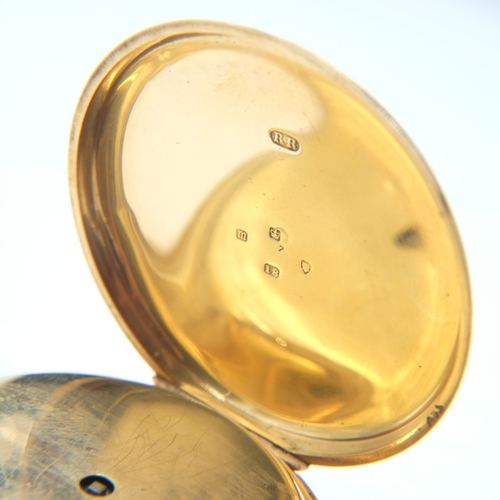 122 - J W Benson (Ludgate Hill London) 18ct gold cased key-winding full hunter pocket watch, the movement ... 