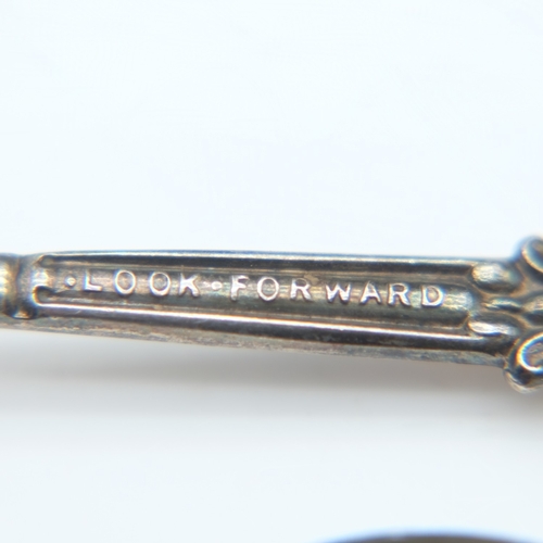 142 - Three silver teaspoons with decorated handles, 32g combined. UK P&P Group 1 (£18+VAT for the first l... 