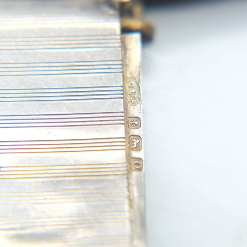 143 - Silver vesta case with vacant cartouche and suspension ring, Birmingham assay, H: 38 mm, 19g. UK P&P... 